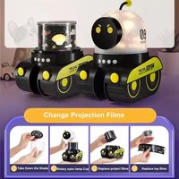 Veilleuse LED portable pour chambre d'enfant et salon, alimentée par USB, RVB à intensité variable, projecteur intelligent Robot Voiture Spatiale