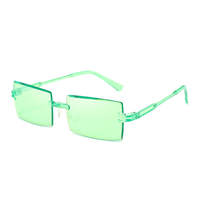 2023 nouvelle couleur bonbon carré lunettes De soleil gelée couleur mode sur la taille carré sans monture lunettes De soleil femmes Lentes De Sol Para Mujer