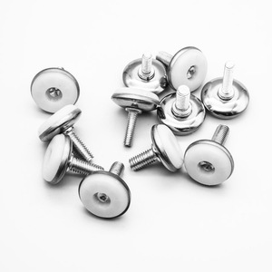 White Stainless Steel <b>Adjustable</b> Furniture Feet M6 M8 15 20 25 30mm For <b>Table</b> Chair Cabinet - Product Image 5