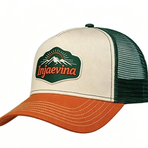 Gorra Trucker de Malla Bicolor con Bordado Personalizado, 5 Paneles, Visera Curva, Parte Trasera de Malla Transpirable, Cierre Ajustable de Plástico, Gorras de Béisbol - Product Image 3