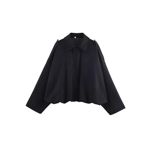 Nouvelle collection automne 2025 – Blouson <span class=keywords><strong>aviateur</strong></span> en daim uni pour <span class=keywords><strong>femme</strong></span>, style européen <span class=keywords><strong>et</strong></span> américain, col tendance - Product Image 4