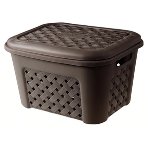 Cesta <b>plastica</b> con coperchio (43,5x33,5x26cm) ARIANNA Wengè 8105406909 - Product Image 2
