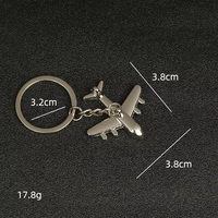 Porte-clés en alliage de zinc style avion moderne et simple, plusieurs modèles de chasseurs au choix, pendentif métallique pour clés, décoration de sac