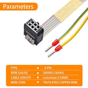 Harnais de câblage électronique personnalisé IDC 2.54 vers borne à aiguille, isolé en PVC - Product Image 3