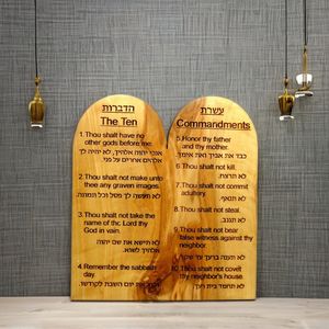 Signos inspiradores de pared de oficina en casa rústica personalizada regalo granja los <span class=keywords><strong>diez</strong></span> mandamientos no tendrás decoración de otros dioses - Product Image 5