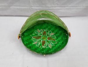 Best Quality Unique Design Colorful Wedding <b>Baskets</b> Handcraft <b>Bamboo</b> <b>Basket</b> for Storage and Decor From Vietnam - Product Image 3