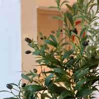 Vente en gros de plantes artificielles réalistes en pot, faux olivier résistant aux UV, décoration intérieure pour la maison, le café, l'hôtel, taille personnalisée, OEM