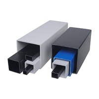 Tuyau de ventilation en PVC à profil creux, résistant à l'usure, de longueur personnalisée, bleu, rouge, noir, rectangulaire, en plastique, pour conduits de ventilation