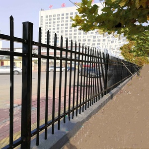 Valla Moderna Negra de Hierro Forjado de 5 mm de Grosor con Recubrimiento en Polvo, Impermeable, <span class=keywords><strong>para</strong></span> Exteriores, con Puertas de Entrada de Dos Vías Fáciles de Montar - Product Image 4