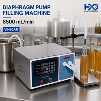 Machine de remplissage semi-automatique à pompe à diaphragme pour bouteilles PET, à une tête, avec contrôle PLC, pour ligne de production haute vitesse