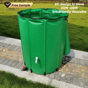 ODM Customized ECO Folding Big Garden Bucket Portable PE PVC Oxford Cloth Tarpaulin Collapsible Water Storage Tank Rain Barrel