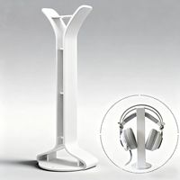 Satu bagian dibentuk Headphone berdiri kokoh Universal Headset komputer pemegang untuk Internet kafe rak tampilan.