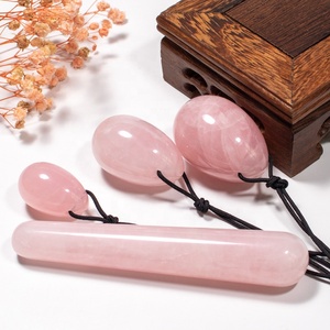 Varita de masaje Vaginal para mujer, bola mágica de cristal, Ben Wa, bolas de taladro, juego de huevos de Yoni de cuarzo rosa, Kegel ejercitador - Product Image 1