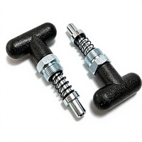 Quick Release Pin T Handle Ball Lock Pin Stainless Steel Pop Pull Pins with Pull Ring Knob Plunger Detent Pins for Fastening