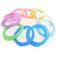 Bracelets en gelée de silicone, bracelets arc-en-ciel lumineux, attaches pour cheveux lumineux, bracelet pour cadeaux de fête, adultes, femmes, enfants, filles