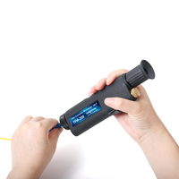 200X Fiber Optic Microscope with LED Lighting Handheld Fiber Optic Inspection 1.25mm 2.5mm Adapter for SC/FC/ST/LC Interfaces