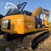 Excavatrice sur chenilles Caterpillar 323D d'occasion, bon état, faible nombre d'heures de fonctionnement, moteur et pompe inclus, modèle 2013, 23 tonnes