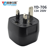 Adaptateur de voyage YUADON YD-706 13A 250V Type G vers Type J, convertisseur de prise UK vers Suisse, avec fusible, certifié UKCA CE