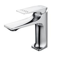 Robinet de salle de bain moderne en or brossé à monter sur le plan, mitigeur à poignée unique avec cartouche céramique, construction en acier inoxydable pour la maison