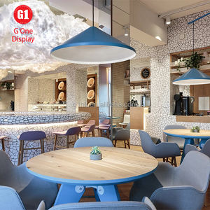 Comptoir de présentation en bois rose personnalisé pour boulangerie, îlot chauffant pour desserts, vitrine à pain - Product Image 1