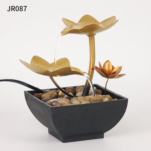 Ornement aquatique porte-bonheur de forme carrée en fer et plastique avec circulation d'eau pour salon, cadeau de pendaison de crémaillère - Product Image 2