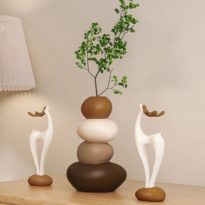 Scultura di Cervo di Lusso per Arredamento Casa, Accessori per Soggiorno, Ornamento di Alce in Resina, Regalo Artigianale - Product Image 4