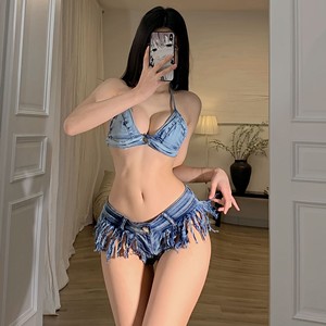 Nouvel ensemble de lingerie ultra sexy pour femme - Combinaison une pièce - Short en jean séduisant pour femme - Product Image 1