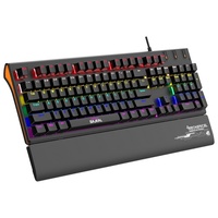 Clavier de jeu mécanique ergonomique BAJEAL K600, nouveau, USB 2.0, 104 touches, filaire, coloré, RGB, plug and play, repose-poignets