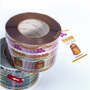 Eco Friendly Custom Self Adhesive Printing Clear Sticker Transparent Roll Label For Food Packaging Bag