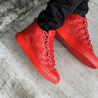 Chaussures décontractées d'hiver pour hommes en cuir véritable à lacets, avec logo personnalisé, semelle épaisse, pour la marche – Vente en gros