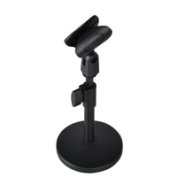 Support de microphone de bureau en métal lesté, multifonctionnel et universel pour conférences et présentations