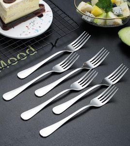 Fourchette élégante en acier inoxydable pour barbecue, prix bas, couleurs or, argent, noir, rose, colorée, pour dîner de Noël, fruits, steak, dessert - Product Image 3