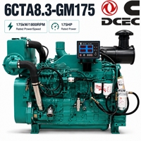 Mesin Diesel Kelautan Cumminns 6CTA8.3-GM175 6 Silinder 4 Langkah 175HP 1800RPM Berpendingin Air Unit Mesin Penggerak Kelautan