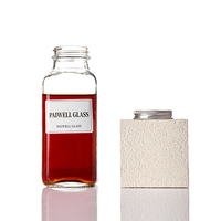 Bouteille de boisson en verre pour vin de fruits avec logo personnalisé imprimé, 250 ml, 350 ml, 500 ml, avec couvercles en aluminium