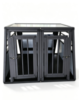Cage à chien portable en aluminium, vente en gros d'usine, nouveau design, haute qualité, boîte de transport pour chien, respirante et durable