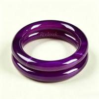Bracelet jonc en agate violette naturelle pour femme, poli à la main, jonc en jade lisse, bijou en pierre précieuse de guérison, cadeau, vente en gros