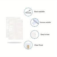 Sacs en plastique transparents à trois soudures latérales, finition brillante, blancs, pour emballage alimentaire, bonbons et friandises, vente en gros