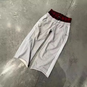 Pantalons décontractés rayés à la mode, pantalons amples à jambes droites rétro Harajuku, pantalons de sport amples à taille haute hip-hop - Product Image 3