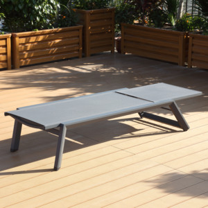 Chaise longue double <span class=keywords><strong>en</strong></span> <span class=keywords><strong>aluminium</strong></span> <span class=keywords><strong>pliable</strong></span> et imperméable pour piscine extérieure, plage, hôtel, terrasse, garantie 5 ans - Product Image 4
