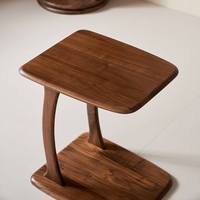 Table d'appoint/table basse moderne, simple et créative pour salon, en bois, petite, couleur noyer, pour usage domestique