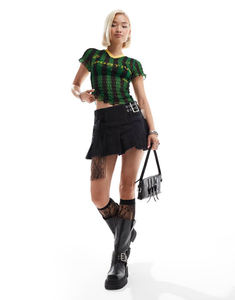 Maglia da <span class=keywords><strong>Calcio</strong></span> Retrò Y2K con Stampa Grafica per Donne, Stagioni 24/25, T-Shirt Crop Top con Design Arricciato, Stile Sportivo Americano - Product Image 6