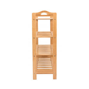 Zapatero De <span class=keywords><strong>Bambu</strong></span> <span class=keywords><strong>scarpiera</strong></span> in bambù per interni ed esterni armadio per interni 4 livelli organizzatore di scarpe in legno massello autoportante con manico - Product Image 4