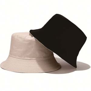 Chapeau Bob Unisexe d'Été pour Femme, Couleur Unie, en Coton, Idéal pour la Plage, la Pêche, les Loisirs, le Ski, les Fêtes, les Voyages et l'Usage Quotidien - Product Image 4