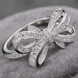 Anello romantico con fiocco esagerato, regalo per donne per feste e uso quotidiano - Product Image 6