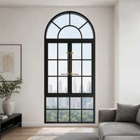 Fenêtre à grille dense légère de type Coffer Line Direct avec réglage personnalisé de la espacement des barres pour projet de mur de fenêtre d'escalier de villa
