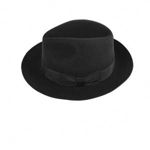 Sombrero de Fieltro de Lana ND107, Unisex para Adultos, 100% Lana, con Flor y Lazo, Banda Ancha - Product Image 2