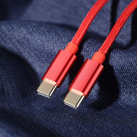 Kabel Data Pengisian Cepat USB C ke USB C PD 60W 3A dengan Logo Kustom Grosir, Kabel Kepang untuk iPhone Android Ponsel