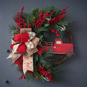 Decoraciones navideñas explosivas, guirnalda de frutas rojas de granja, diseño de escena colgante para puerta, guirnalda de frutas rojas de simulación - Product Image 2