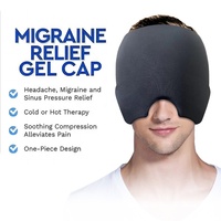 Bandeau Rafraîchissant pour Migraine, Chapeau de Soulagement Durable Imprimable pour la Douleur, le Stress et les Maux de Tête pour Hommes, Bonnet Confortable à Gel Chaud et Froid pour Migraine