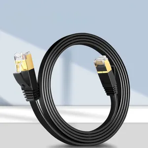 Özelleştirme 0.5-50m 30AWG 10Gbps 8p8c rj45 ftp sftp kedi 7 düz ethernet kablosu lan kablosu yama kablosu ağ kablosu cat7